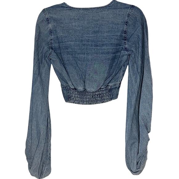 Signature 8 – Cropped Denim Long Sleeve Top – Small - Picture 4 of 5